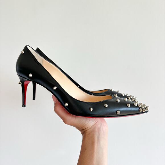 NEW Christian Louboutin Degraspike Studded Pumps Black - Picture 2 of 9